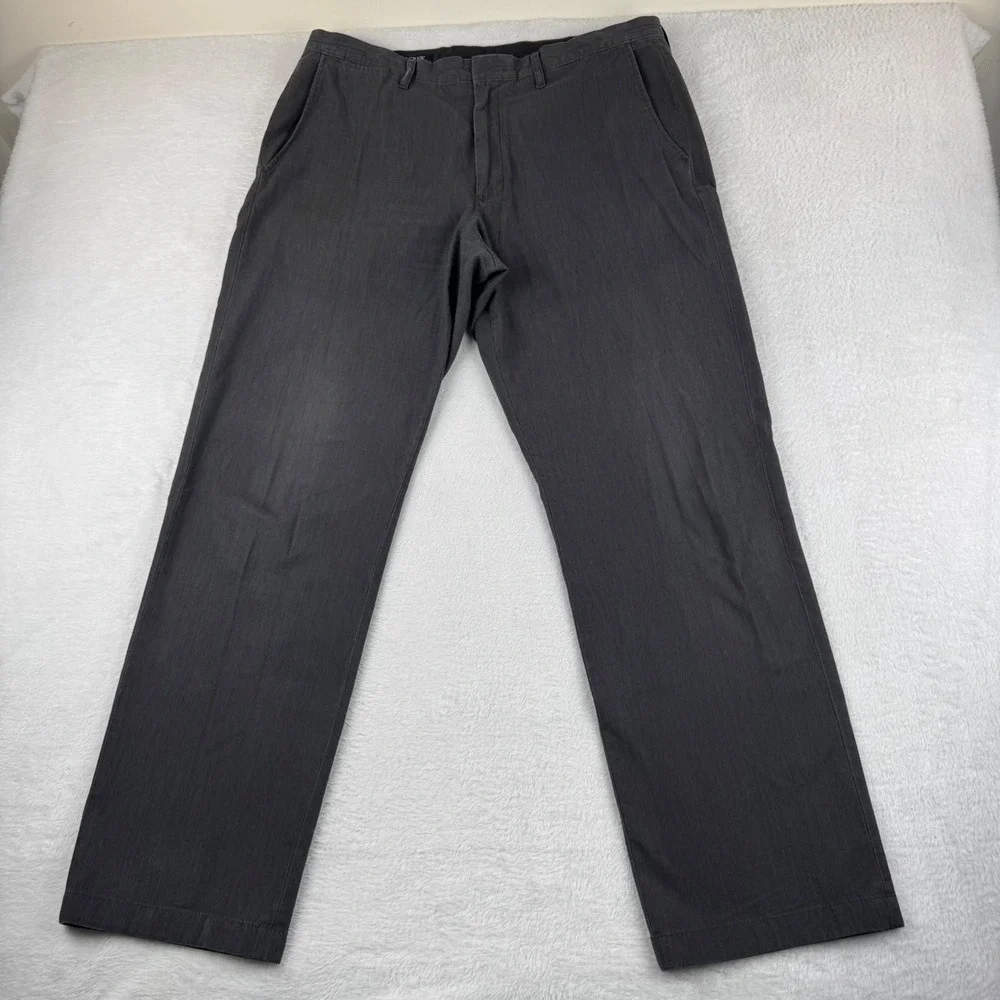 J.Crew‎ Bedford Cord Pants Mens 35x32 Charcoal Grey Straight Leg 100% Cotton